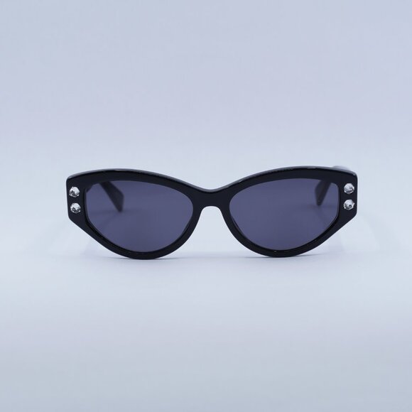 Moschino MOS109/S 0807 IR Sunglasses Black Cat Eye Frame, Grey Lenses main image 6